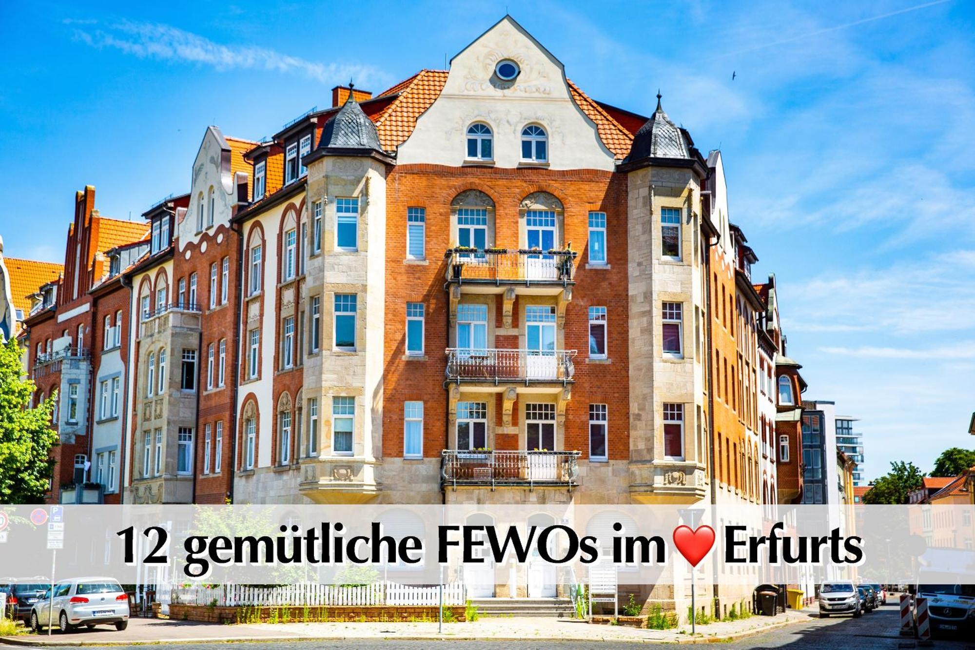 12 Fewos Im Jugendstilhaus Mit Aufzug, Terrasse, Kingsize-Bett, Smart-Tv, Etc إرفورت المظهر الخارجي الصورة