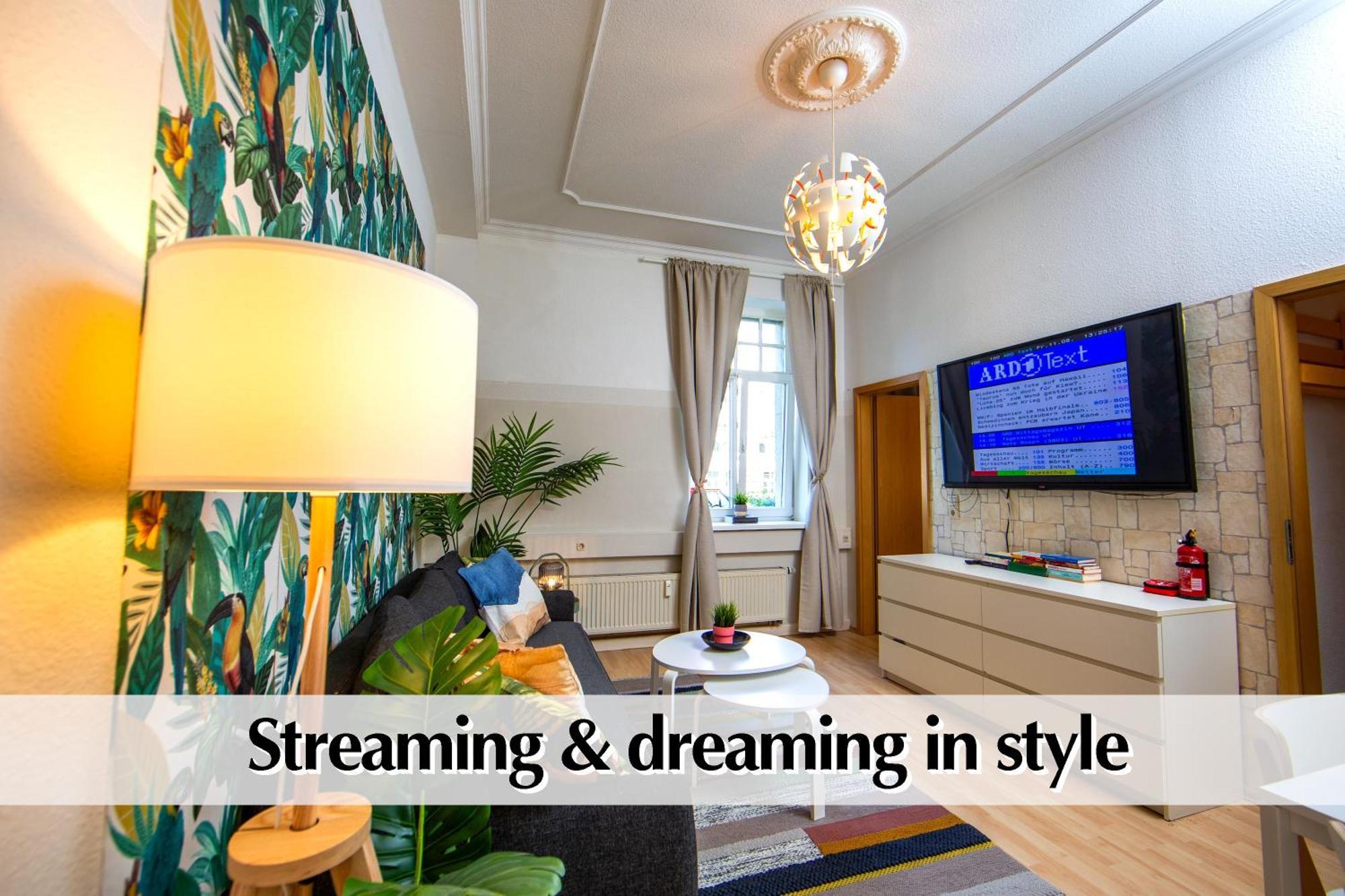 12 Fewos Im Jugendstilhaus Mit Aufzug, Terrasse, Kingsize-Bett, Smart-Tv, Etc إرفورت الغرفة الصورة